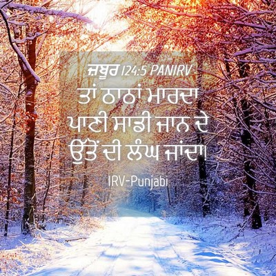 Picture 04 - ਜ਼ਬੂਰ 124:5 PANIRV - ਤਾਂ ਠਾਠਾਂ ਮਾਰਦਾ - Bible Verse Picture