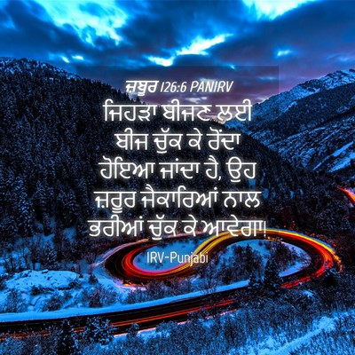 Picture 04 - ਜ਼ਬੂਰ 126:6 PANIRV - ਜਿਹੜਾ ਬੀਜਣ ਲਈ ਬੀਜ - Bible Verse Picture