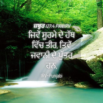 Picture 04 - ਜ਼ਬੂਰ 127:4 PANIRV - ਜਿਵੇਂ ਸੂਰਮੇ ਦੇ ਹੱਥ - Bible Verse Picture