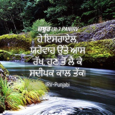 Picture 04 - ਜ਼ਬੂਰ 131:3 PANIRV - ਹੇ ਇਸਰਾਏਲ, ਯਹੋਵਾਹ - Bible Verse Picture