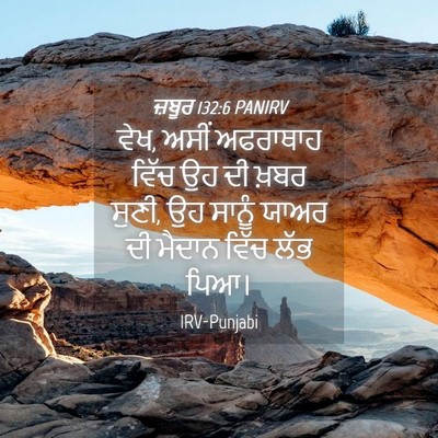Picture 04 - ਜ਼ਬੂਰ 132:6 PANIRV - ਵੇਖ, ਅਸੀਂ ਅਫਰਾਥਾਹ - Bible Verse Picture