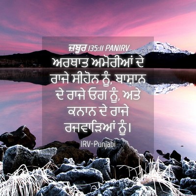 Picture 04 - ਜ਼ਬੂਰ 135:11 PANIRV - ਅਰਥਾਤ ਅਮੋਰੀਆਂ ਦੇ - Bible Verse Picture