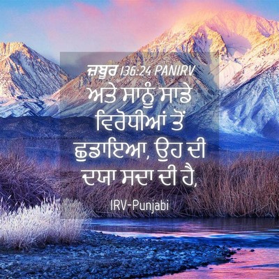 Picture 04 - ਜ਼ਬੂਰ 136:24 PANIRV - ਅਤੇ ਸਾਨੂੰ ਸਾਡੇ - Bible Verse Picture