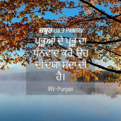 Picture 04 - ਜ਼ਬੂਰ 136:3 PANIRV - ਪ੍ਰਭੂਆਂ ਦੇ ਪ੍ਰਭੂ - Bible Verse Picture