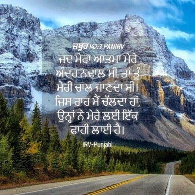 Picture 04 - ਜ਼ਬੂਰ 142:3 PANIRV - ਜਦ ਮੇਰਾ ਆਤਮਾ ਮੇਰੇ - Bible Verse Picture