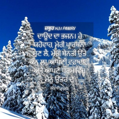 Picture 04 - ਜ਼ਬੂਰ 143:1 PANIRV - ਦਾਊਦ ਦਾ ਭਜਨ। ਹੇ - Bible Verse Picture