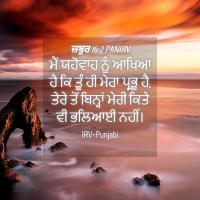Picture 04 - ਜ਼ਬੂਰ 16:2 PANIRV - ਮੈਂ ਯਹੋਵਾਹ ਨੂੰ - Bible Verse Picture