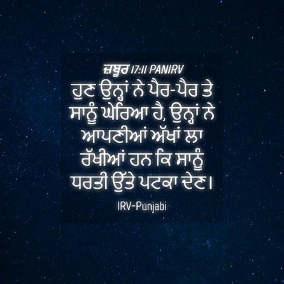 Picture 04 - ਜ਼ਬੂਰ 17:11 PANIRV - ਹੁਣ ਉਨ੍ਹਾਂ ਨੇ - Bible Verse Picture