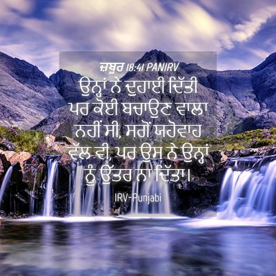 Picture 04 - ਜ਼ਬੂਰ 18:41 PANIRV - ਉਨ੍ਹਾਂ ਨੇ ਦੁਹਾਈ - Bible Verse Picture