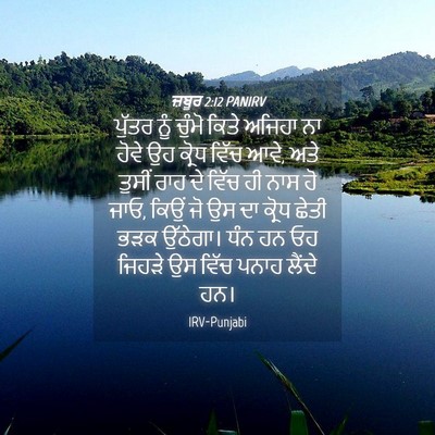 Picture 04 - ਜ਼ਬੂਰ 2:12 PANIRV - ਪੁੱਤਰ ਨੂੰ ਚੁੰਮੋ - Bible Verse Picture