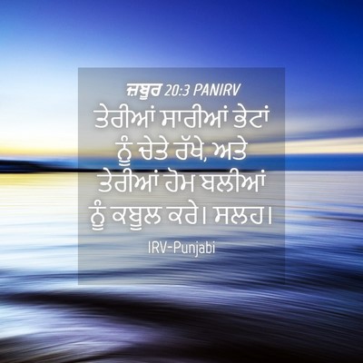 Picture 04 - ਜ਼ਬੂਰ 20:3 PANIRV - ਤੇਰੀਆਂ ਸਾਰੀਆਂ - Bible Verse Picture