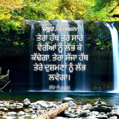 Picture 04 - ਜ਼ਬੂਰ 21:8 PANIRV - ਤੇਰਾ ਹੱਥ ਤੇਰੇ ਸਾਰੇ - Bible Verse Picture