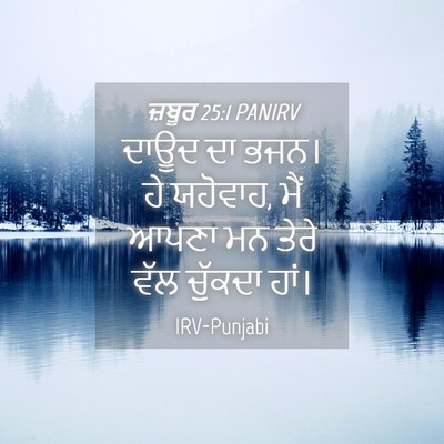 Picture 04 - ਜ਼ਬੂਰ 25:1 PANIRV - ਦਾਊਦ ਦਾ ਭਜਨ। ਹੇ - Bible Verse Picture