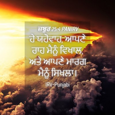 Picture 04 - ਜ਼ਬੂਰ 25:4 PANIRV - ਹੇ ਯਹੋਵਾਹ, ਆਪਣੇ ਰਾਹ - Bible Verse Picture