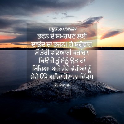 Picture 04 - ਜ਼ਬੂਰ 30:1 PANIRV - ਭਵਨ ਦੇ ਸਮਰਪਣ ਲਈ - Bible Verse Picture
