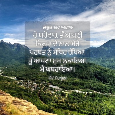 Picture 04 - ਜ਼ਬੂਰ 30:7 PANIRV - ਹੇ ਯਹੋਵਾਹ, ਤੂੰ ਆਪਣੀ - Bible Verse Picture