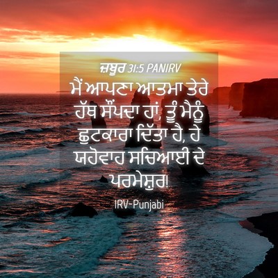 Picture 04 - ਜ਼ਬੂਰ 31:5 PANIRV - ਮੈਂ ਆਪਣਾ ਆਤਮਾ ਤੇਰੇ - Bible Verse Picture