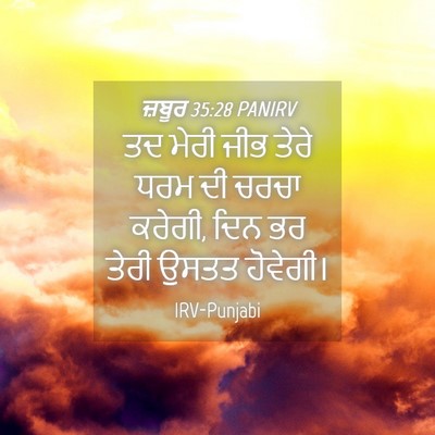 Picture 04 - ਜ਼ਬੂਰ 35:28 PANIRV - ਤਦ ਮੇਰੀ ਜੀਭ ਤੇਰੇ - Bible Verse Picture
