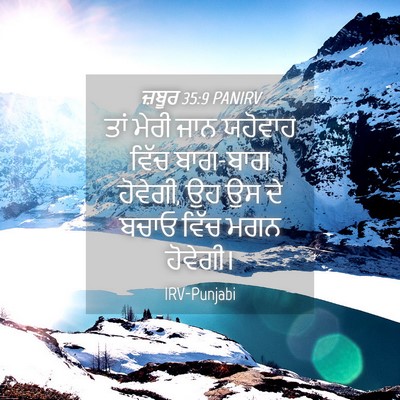 Picture 04 - ਜ਼ਬੂਰ 35:9 PANIRV - ਤਾਂ ਮੇਰੀ ਜਾਨ - Bible Verse Picture