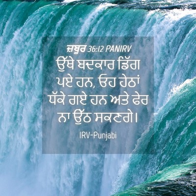 Picture 04 - ਜ਼ਬੂਰ 36:12 PANIRV - ਉੱਥੇ ਬਦਕਾਰ ਡਿੱਗ ਪਏ - Bible Verse Picture