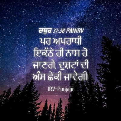 Picture 04 - ਜ਼ਬੂਰ 37:38 PANIRV - ਪਰ ਅਪਰਾਧੀ ਇਕੱਠੇ ਹੀ - Bible Verse Picture