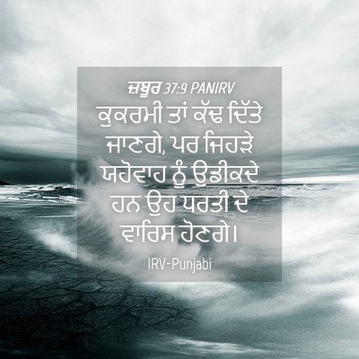 Picture 04 - ਜ਼ਬੂਰ 37:9 PANIRV - ਕੁਕਰਮੀ ਤਾਂ ਕੱਢ - Bible Verse Picture