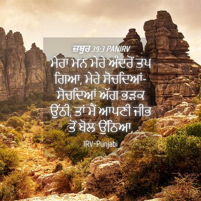 Picture 04 - ਜ਼ਬੂਰ 39:3 PANIRV - ਮੇਰਾ ਮਨ ਮੇਰੇ - Bible Verse Picture