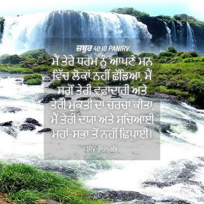 Picture 04 - ਜ਼ਬੂਰ 40:10 PANIRV - ਮੈਂ ਤੇਰੇ ਧਰਮ ਨੂੰ - Bible Verse Picture