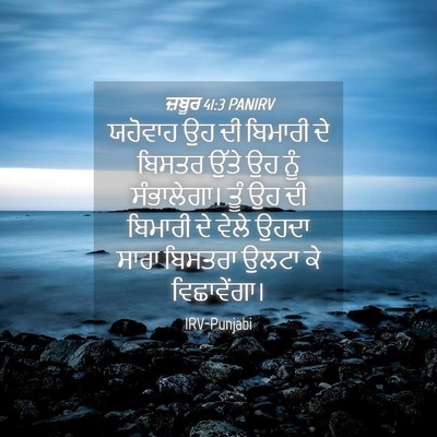 Picture 04 - ਜ਼ਬੂਰ 41:3 PANIRV - ਯਹੋਵਾਹ ਉਹ ਦੀ - Bible Verse Picture