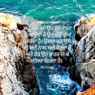 Picture 04 - ਜ਼ਬੂਰ 41:6 PANIRV - ਅਤੇ ਜਦ ਕਦੇ ਉਹ ਮੇਰੇ - Bible Verse Picture