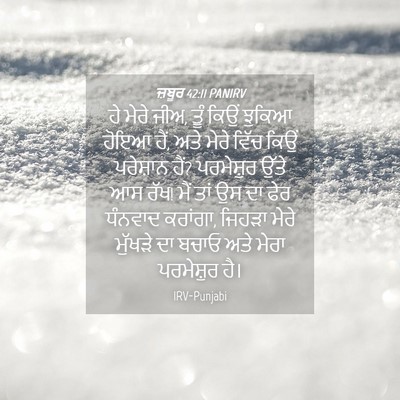 Picture 04 - ਜ਼ਬੂਰ 42:11 PANIRV - ਹੇ ਮੇਰੇ ਜੀਅ, ਤੂੰ - Bible Verse Picture