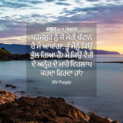 Picture 04 - ਜ਼ਬੂਰ 42:9 PANIRV - ਪਰਮੇਸ਼ੁਰ ਨੂੰ ਜੋ - Bible Verse Picture