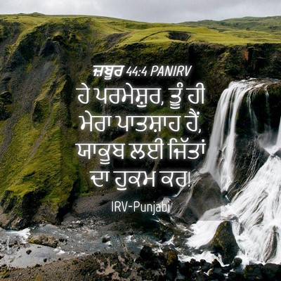 Picture 04 - ਜ਼ਬੂਰ 44:4 PANIRV - ਹੇ ਪਰਮੇਸ਼ੁਰ, ਤੂੰ ਹੀ - Bible Verse Picture