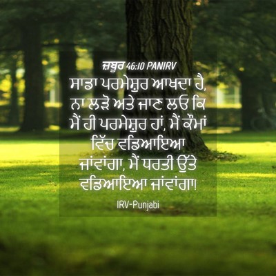 Picture 04 - ਜ਼ਬੂਰ 46:10 PANIRV - ਸਾਡਾ ਪਰਮੇਸ਼ੁਰ - Bible Verse Picture