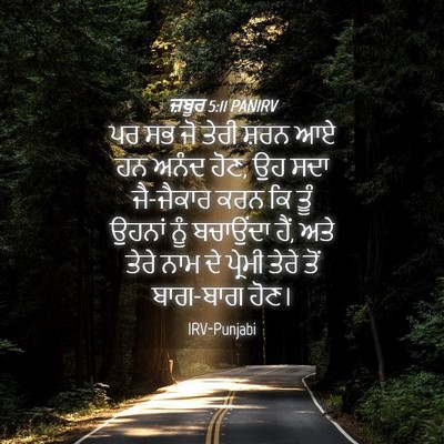 Picture 04 - ਜ਼ਬੂਰ 5:11 PANIRV - ਪਰ ਸਭ ਜੋ ਤੇਰੀ ਸ਼ਰਨ - Bible Verse Picture