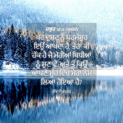 Picture 04 - ਜ਼ਬੂਰ 50:16 PANIRV - ਪਰ ਦੁਸ਼ਟ ਨੂੰ - Bible Verse Picture