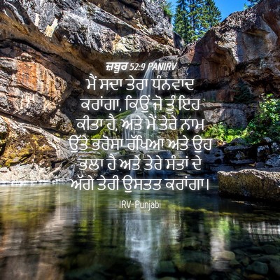 Picture 04 - ਜ਼ਬੂਰ 52:9 PANIRV - ਮੈਂ ਸਦਾ ਤੇਰਾ - Bible Verse Picture