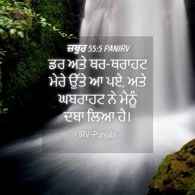 Picture 04 - ਜ਼ਬੂਰ 55:5 PANIRV - ਡਰ ਅਤੇ ਥਰ-ਥਰਾਹਟ - Bible Verse Picture