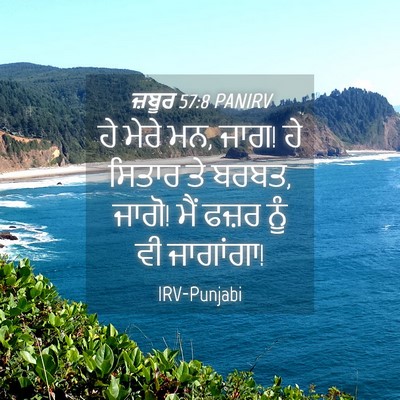 Picture 04 - ਜ਼ਬੂਰ 57:8 PANIRV - ਹੇ ਮੇਰੇ ਮਨ, ਜਾਗ! ਹੇ - Bible Verse Picture