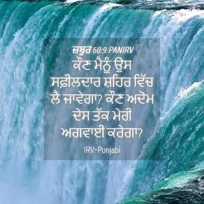 Picture 04 - ਜ਼ਬੂਰ 60:9 PANIRV - ਕੌਣ ਮੈਨੂੰ ਉਸ - Bible Verse Picture