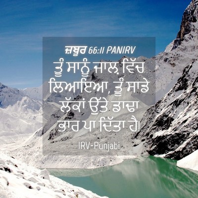 Picture 04 - ਜ਼ਬੂਰ 66:11 PANIRV - ਤੂੰ ਸਾਨੂੰ ਜਾਲ਼ - Bible Verse Picture