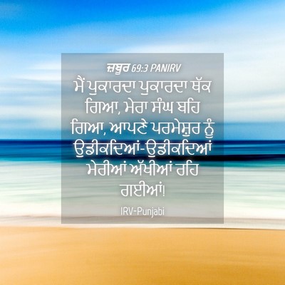 Picture 04 - ਜ਼ਬੂਰ 69:3 PANIRV - ਮੈਂ ਪੁਕਾਰਦਾ - Bible Verse Picture