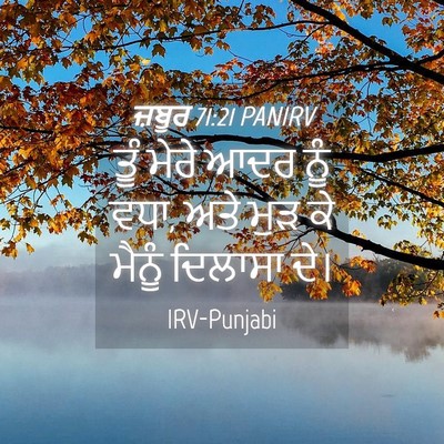 Picture 04 - ਜ਼ਬੂਰ 71:21 PANIRV - ਤੂੰ ਮੇਰੇ ਆਦਰ ਨੂੰ - Bible Verse Picture