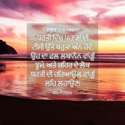 Picture 04 - ਜ਼ਬੂਰ 72:16 PANIRV - ਧਰਤੀ ਵਿੱਚ ਪਹਾੜਾਂ - Bible Verse Picture
