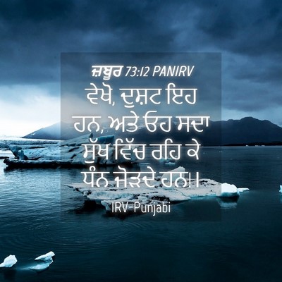 Picture 04 - ਜ਼ਬੂਰ 73:12 PANIRV - ਵੇਖੋ, ਦੁਸ਼ਟ ਇਹ ਹਨ, - Bible Verse Picture