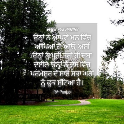 Picture 04 - ਜ਼ਬੂਰ 74:8 PANIRV - ਉਨ੍ਹਾਂ ਨੇ ਆਪਣੇ ਮਨ - Bible Verse Picture
