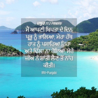 Picture 04 - ਜ਼ਬੂਰ 77:2 PANIRV - ਮੈਂ ਆਪਣੀ ਬਿਪਤਾ ਦੇ - Bible Verse Picture