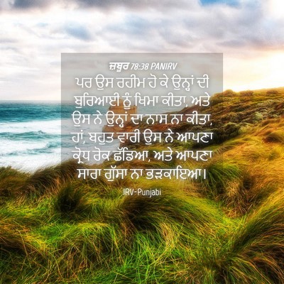 Picture 04 - ਜ਼ਬੂਰ 78:38 PANIRV - ਪਰ ਉਸ ਰਹੀਮ ਹੋ ਕੇ - Bible Verse Picture