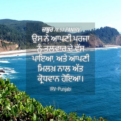 Picture 04 - ਜ਼ਬੂਰ 78:62 PANIRV - ਉਸ ਨੇ ਆਪਣੀ ਪਰਜਾ ਨੂੰ - Bible Verse Picture
