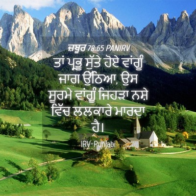 Picture 04 - ਜ਼ਬੂਰ 78:65 PANIRV - ਤਾਂ ਪ੍ਰਭੂ ਸੁੱਤੇ - Bible Verse Picture